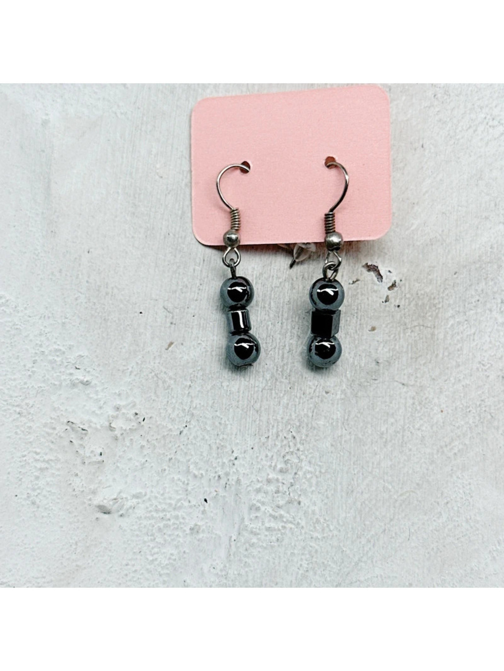 1370mc. Dainty Hematite Earrings